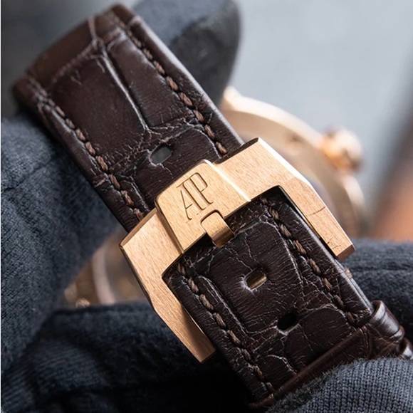 2021 Audemars Piguet Code 11.59 41MM White Dial Leather Strap (15210OR) - Picture 9 of 16